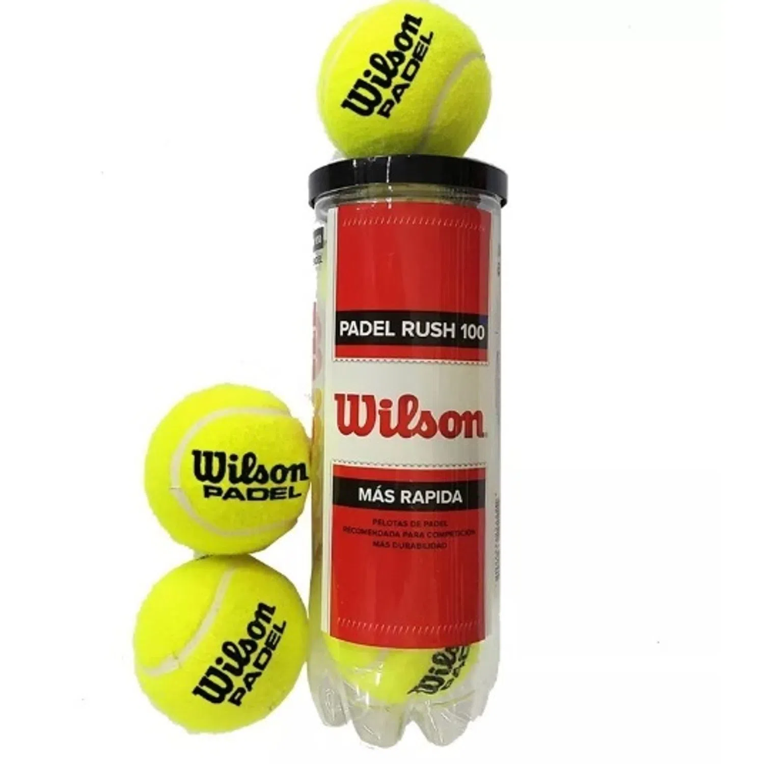 Bote 3 pelotas de pádel Wilson Performance Padel Ball